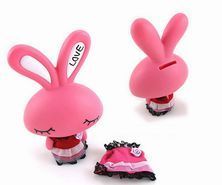 love rabbit piggy bank